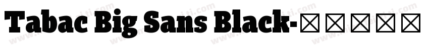 Tabac Big Sans Black字体转换